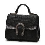 PU Leather Handbags Designer Bags for Women Serpentine Pattern Tote Bags