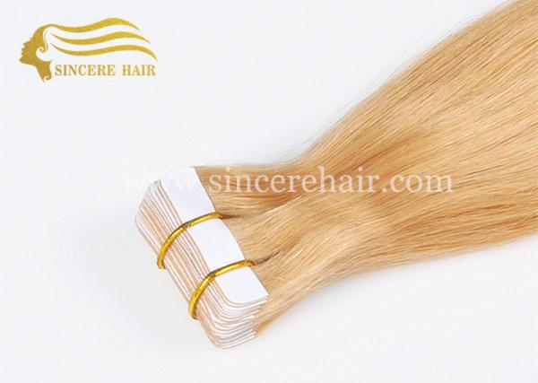 Hot Sale 22 Inch Tape In Hair Extensions for sale, 55 CM Straight Blonde Color