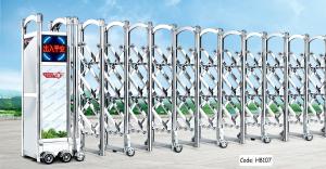 China 1600mm Height 15m/Min Stainless Steel Retractable Sliding Gate on sale