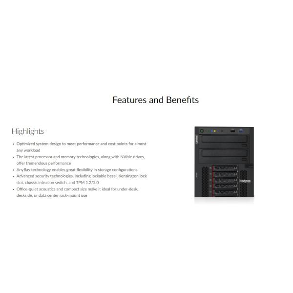 ODM Lenovo 2U Rack Server Lenovo Thinksystem ST550 Tower Server