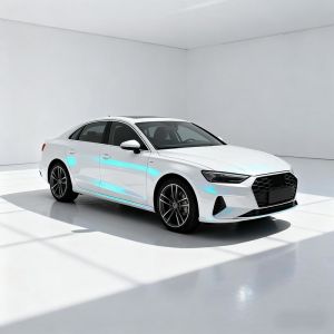 China OEM / ODM Color Shift White Wrap Scratch Resistant White Blue Car Wrap HYC1063 factory