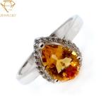 Diamond Wedding 24K Personalized Silver Ring