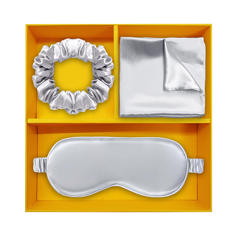 Custom Luxury Silk Hair Scrunchies and Pillowcase Set Perfect for Your Beauty Routine