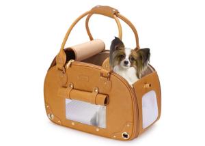 China 45L Travel Portable Soft Padded Dog Cat Leather Handbag Foldable factory