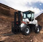 Articulated Ride-on Rough Terrain Fork Lift Trucks Mountain Forest Transport Off