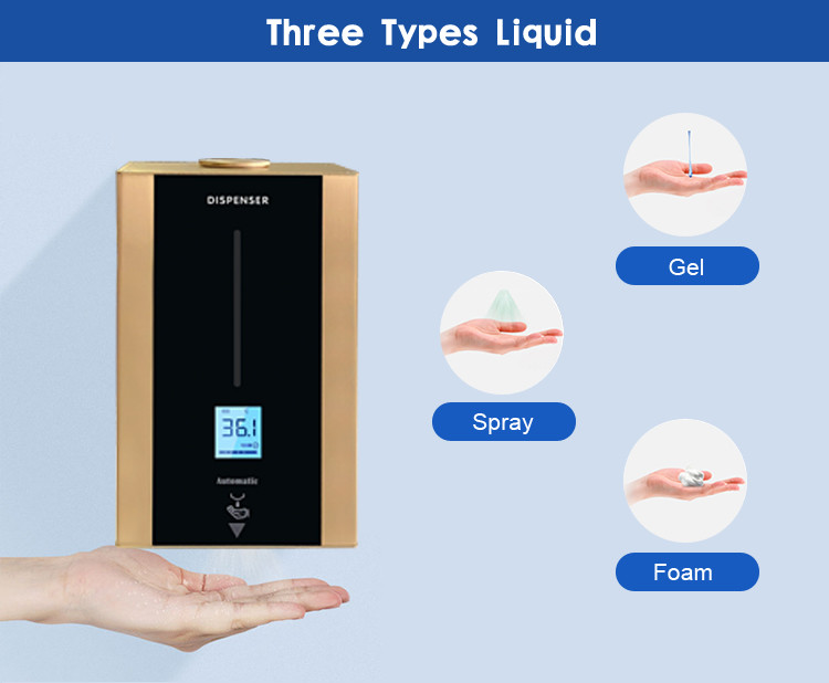 SS304 Face Recognition Temperature Measurement With 1000ml Gel Spay Foam