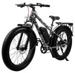 26 Inch Fat Tire Electric Mountain Bike Electric Hybrid Bike 60V 500W Long Range