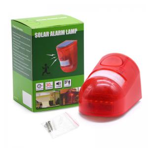 China Motion Sensor Solar Alarm Red Lamp Warning Sound Light Waterproof for Garden Farm Warehouse factory