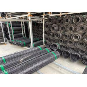 China Asphalt Coating Biaxial Plastic Geogrid For Civil Engineering Construction on sale