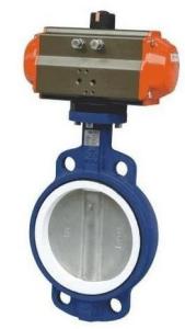 China Stainless Steel Wafer Butterfly Valve with Penumatic Actuator factory