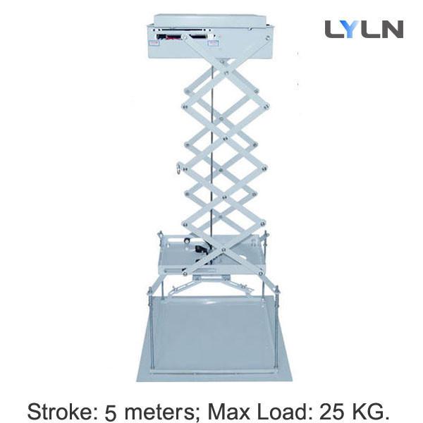 Carbon Steel Ceiling Projector Mount Motorized , 5m Stroke Projector Ceiling