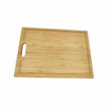 3 Compartments Bamboo Bread Cutting Board Non Slip 350*250*15mm With Juice