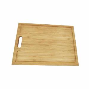 China 3 Compartments Bamboo Bread Cutting Board Non Slip 350*250*15mm With Juice Grooves factory