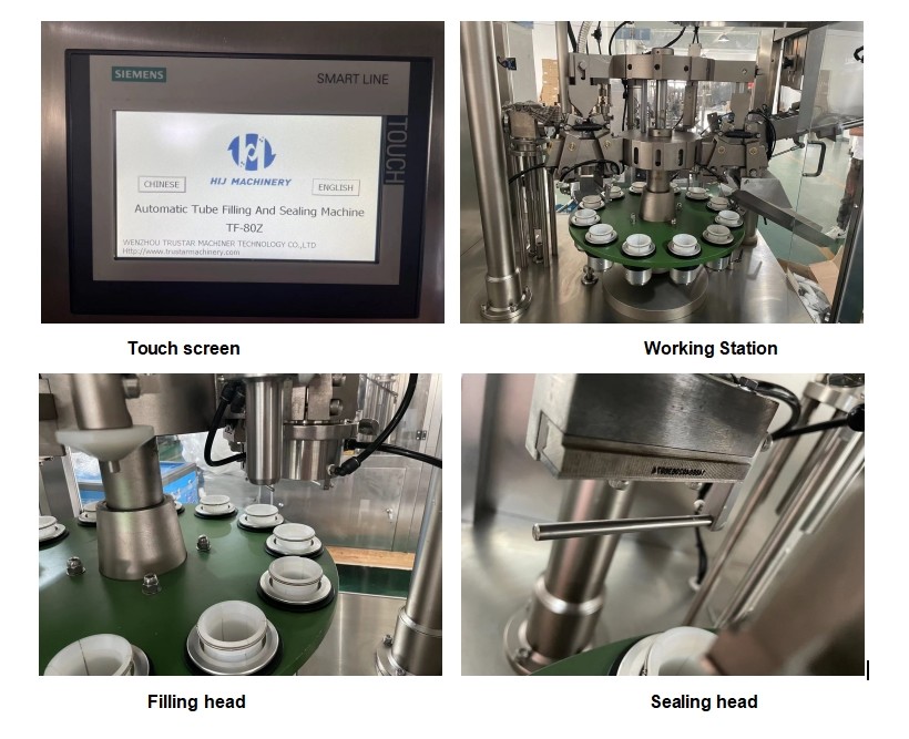 High-Speed Automatic Hand Cream Filling Sealing Machine for Facial Cleanser Toothpaste