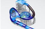 Giant Outside Fiberglass Water Slide For Adults Customized Color 20m Tower