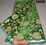 High quality Fashion Dubai gold sequins lace French embroidery lace fabric