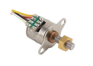 China 18ohm Small DC Electric Motors 10mm PM Micro stepper motor With Lead Screw 18° Step angle factory