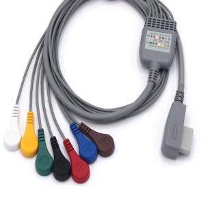 China ISO13485 Recorder ECG Holter Cable Portable With 7 Leads Snap factory