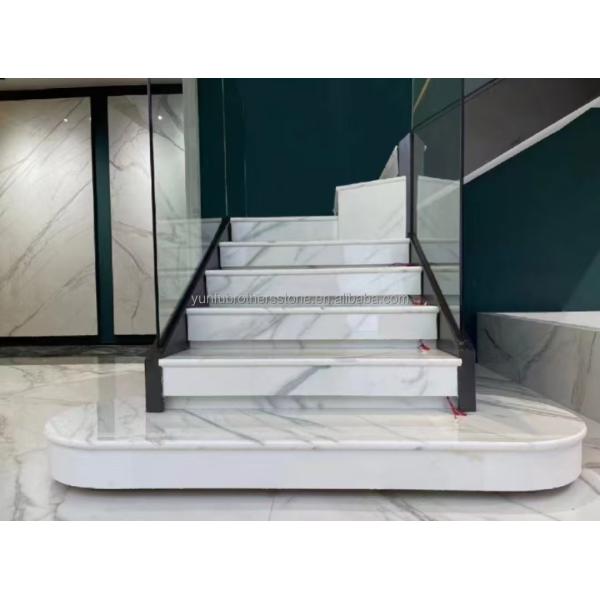 Nano White Crystal Dining Table Top Modern Big Slab Marble Look Porcelain Tile for Steps