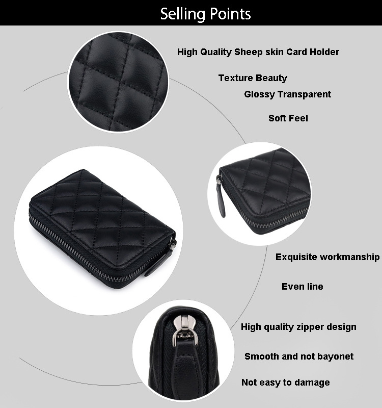 2022 Mini Wallet Leather Money Soft Sheepskin Leather Coin Purse for Women Zipper