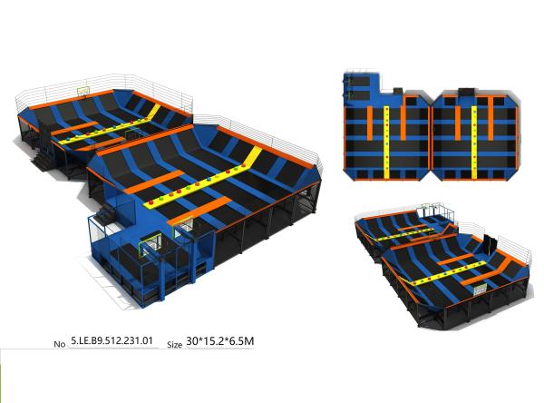450M2 Durable Cheap Facotry Direct Sell Big Trampoline Park Party Equipment With