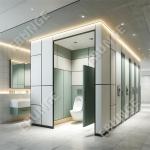 Customizable 18mm Fire Resistant Toilet Partition Walls with 304 Stainless Steel