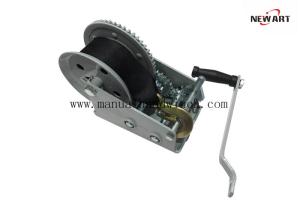 China Solid Manual Hand Winch Hand Crank Strap 3500 Lb Heavy Duty ATV Jet Ski Trailer Boat Camping factory