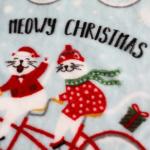 Printed Christmas Flannel Fleece Fabric 300gsm For Upholstery Toy Blankets