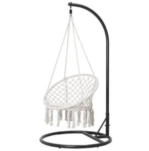 China Apartment Toddlers And Adults Fringes Patio Swings Hammock Swing Chair With Tassels factory