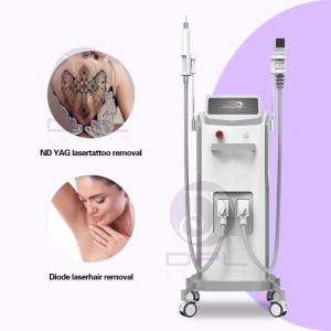 China DPL diode laser 755 808 1064 2 Handles IPL Nd YAG Laser Tattoo Removal 2 in 1 ipl nd yag laser permanent hair removal machine factory