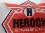 Semicircle Shape Custom Embroidered Patches Laser Cut Basis Finishing