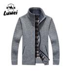 Full Zip Male Cardigan Clothing Zip Up Thicken Utility Knit Large Size Men Men's