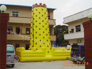 China yello clour inflatable climbing wall , rock climbing wall , rock climbing wall price factory
