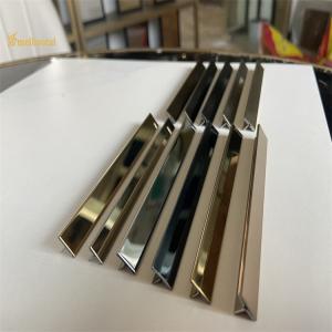 China AISI 304 Stainless Steel Tile Trim T Shape Mirror Hairline Finished factory