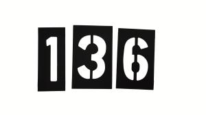 China Chemical Resistant And Flexible PVC Stencils For Public 90 Letters 30 Numbers 3 Symbols factory