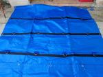 Custom PVC Truck Cover For Heavy Duty Flatbed Trailers In Blue Steel Tarps