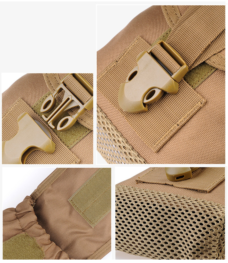 Buckle Type Canvas Water Bottle Carrier Bag For Hiking