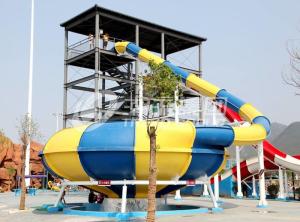 China Big Water Park Commercial Fiberglass Water Slides , Fiberglass Pool Slide factory