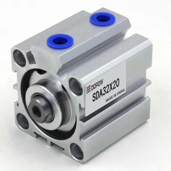 China SDA Compact Aluminum Alloy Cylinder Single Acting Thin Spring Return Compression Stroke factory