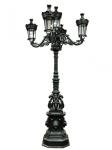 Sand Cast Iron Light Pole 5 Light Lamp Post Ornaments Outdoor Decorative