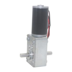 China Dia 8mm D Type Dual Shaft With A5840 Square Worm Gearbox Reducer 12v Tubular Dc Motor 24v Dc Worm Geared Motor A58SW31ZY factory