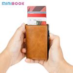 Minimalist Slim Metal Pop Up Rfid Blocking Business Credit Wallet for Daily Life