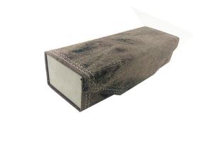 China Grey Denim Folding Eyeglass Case For Optical Reading Glasses Durable And Special factory