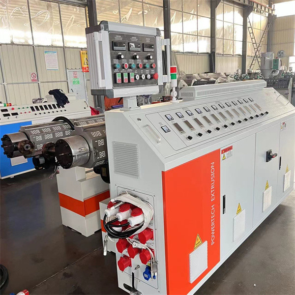 PE PP PA EVA Plastic Corrugated Pipe Machine Double Wall With Vacuum Pump