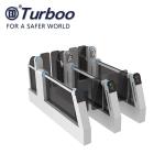Automatic Commercial Glass Swing Gate With LED Display Passengers Numbers