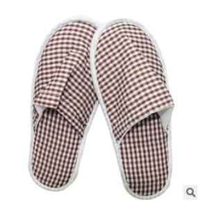 China New customed logo promotional cheap hotel cloth slipper factory