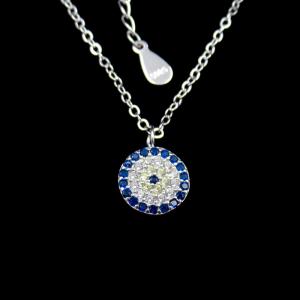 China Fashion 925 Sterling Silver Mens Chain , Single Cubic Zirconia Necklace factory
