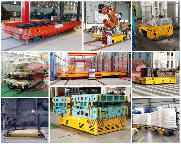 Kpx-50t  Battery Power Electric Flat Trailer For Workshop Transportation