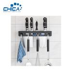 Wholesale Black Kitchen Knife Rack with Hooks for Kitchen Storage