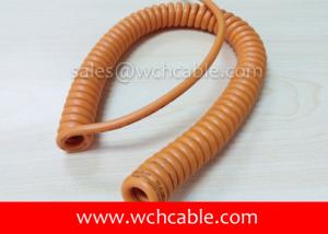China UL Spiral Cable, AWM Style UL20320 19AWG 3C VW-1 90°C 30V, HDPE / TPU factory